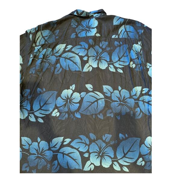 Tommy Bahama 100% Silk Tropical Short Sleeves Button Down XLX / TGT - Picture 8 of 16